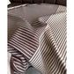 Striped Satin Square Scarf with Two-Panel Design and Smooth Lightweight Finish 26.7x26.7in