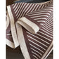 Striped Satin Square Scarf with Two-Panel Design and Smooth Lightweight Finish 26.7x26.7in