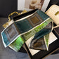 Paisley Print Satin Long Scarf with Patchwork Panel Design and Smooth Finish 57x4.7in