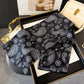 Paisley Print Satin Long Scarf with Smooth Finish and Narrow Profile Design 57x4.7in