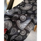 Paisley Print Satin Long Scarf with Smooth Finish and Narrow Profile Design 57x4.7in