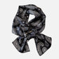 Paisley Print Satin Long Scarf with Smooth Finish and Narrow Profile Design 57x4.7in