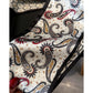 Paisley Print Satin Long Scarf with Smooth Finish and Narrow Profile Design 57x4.7in