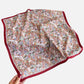 Paisley Print Satin Square Scarf with Smooth Finish and Neatly Rolled Edges 26.7x26.7in