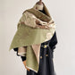 Womens Reversible Jacquard Knit Warm Scarf with Floral Pattern