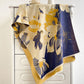 Womens Reversible Jacquard Knit Warm Scarf with Floral Pattern
