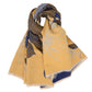 Womens Reversible Jacquard Knit Warm Scarf with Floral Pattern