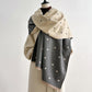 Heart Pattern Reversible Warm Valentine Scarf Soft Double Sided Winter Wrap