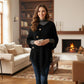 Womens Solid Knit Scarf Shawl Wrap with Fringe Hem
