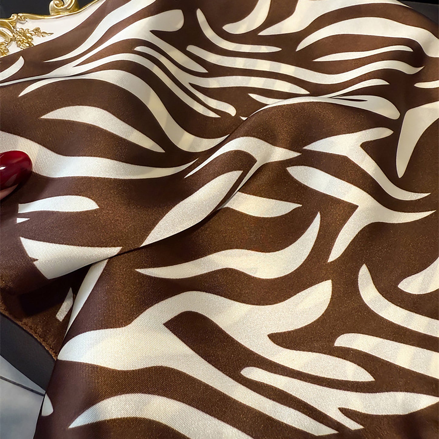 Womens Zebra Print Square Scarf Soft Fashion Accessory 27.5¡Á27.5inches