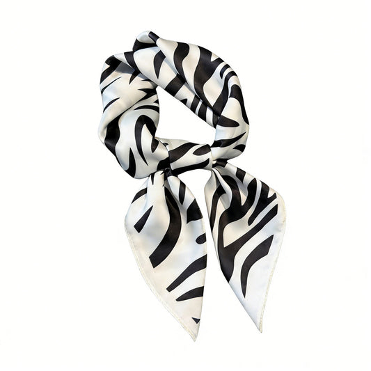 Womens Zebra Print Square Scarf Soft Fashion Accessory 27.5¡Á27.5inches