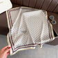 Square Scarf with Classic Geometric Print and Contrast Border 27.5¡Á27.5inches