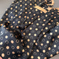 Satin Polka Dot Square Scarf with Contrast Border 35.4¡Á35.4inches