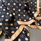 Satin Polka Dot Square Scarf with Contrast Border 35.4¡Á35.4inches