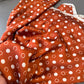 Satin Polka Dot Square Scarf with Contrast Border 35.4¡Á35.4inches
