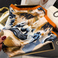 Womens Square Scarf with Abstract Floral Print 27.5¡Á27.5inches