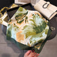 Womens Square Scarf with Abstract Floral Print 27.5¡Á27.5inches