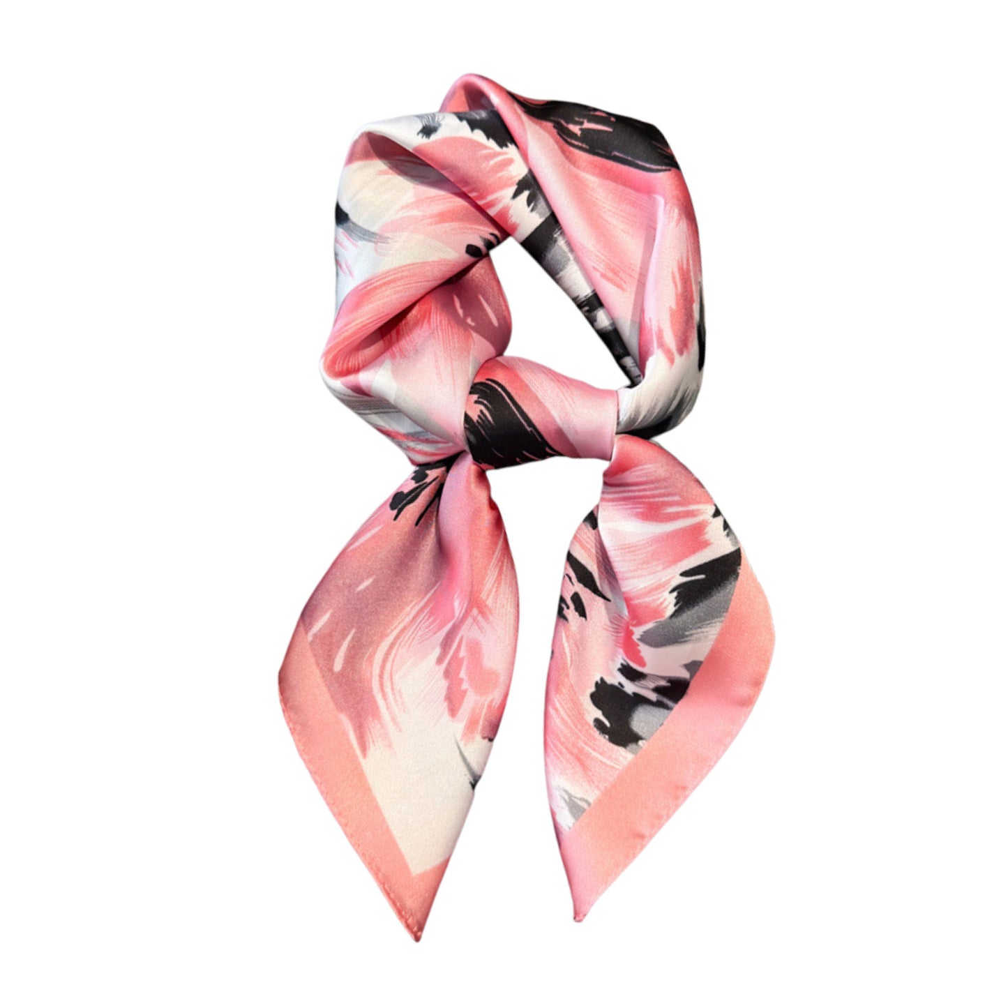 Womens Square Scarf with Abstract Floral Print 27.5¡Á27.5inches