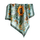 Floral Satin Square Scarf Lightweight Soft Feel 27.5¡Á27.5inches