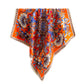 Floral Satin Square Scarf Lightweight Soft Feel 27.5¡Á27.5inches