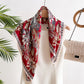Floral Satin Square Scarf Lightweight Soft Feel 27.5¡Á27.5inches