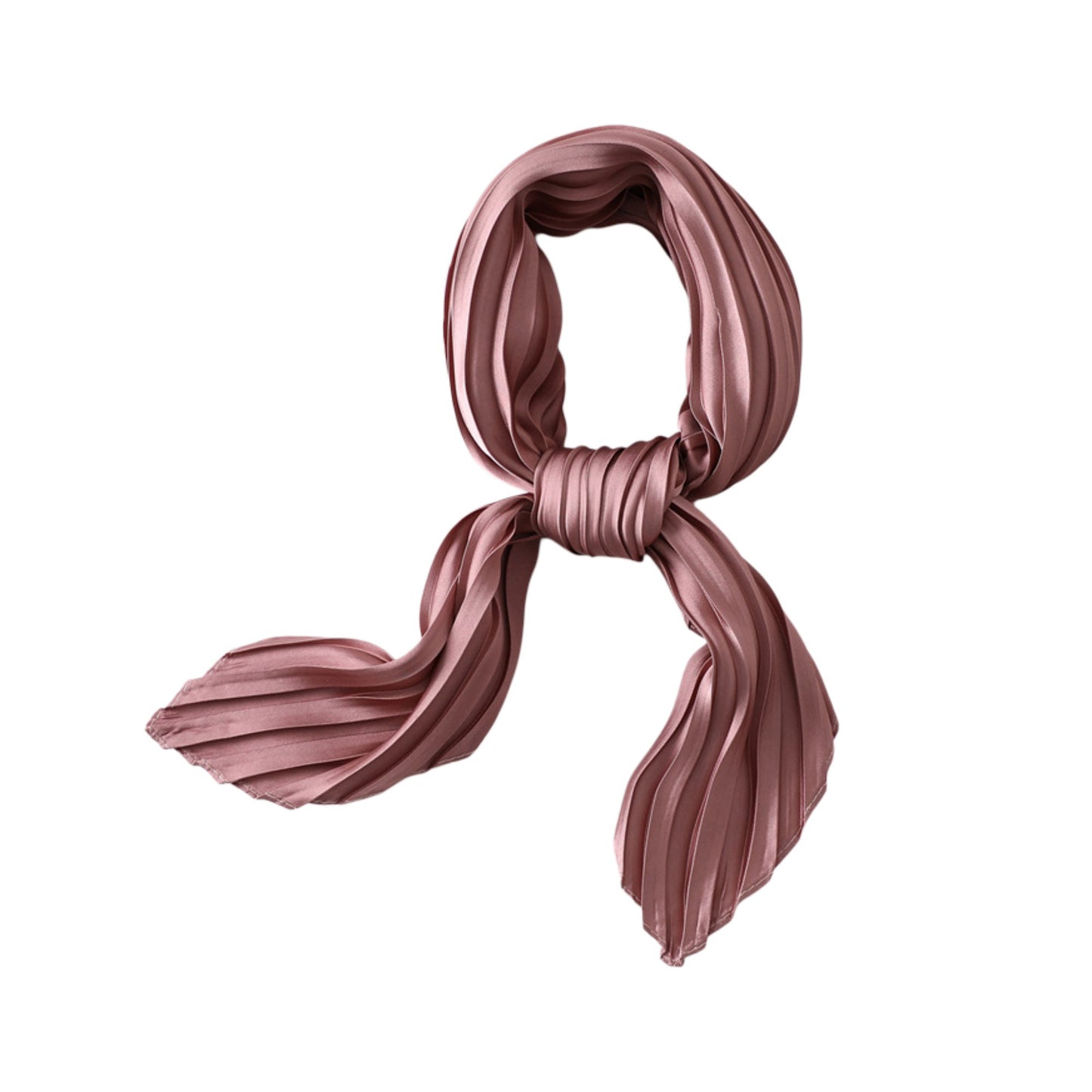 Womens Pleated Satin Scarf Soft Elegant Accessory 26.8¡Á21.6inches