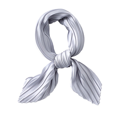 Womens Pleated Satin Scarf Soft Elegant Accessory 26.8¡Á21.6inches