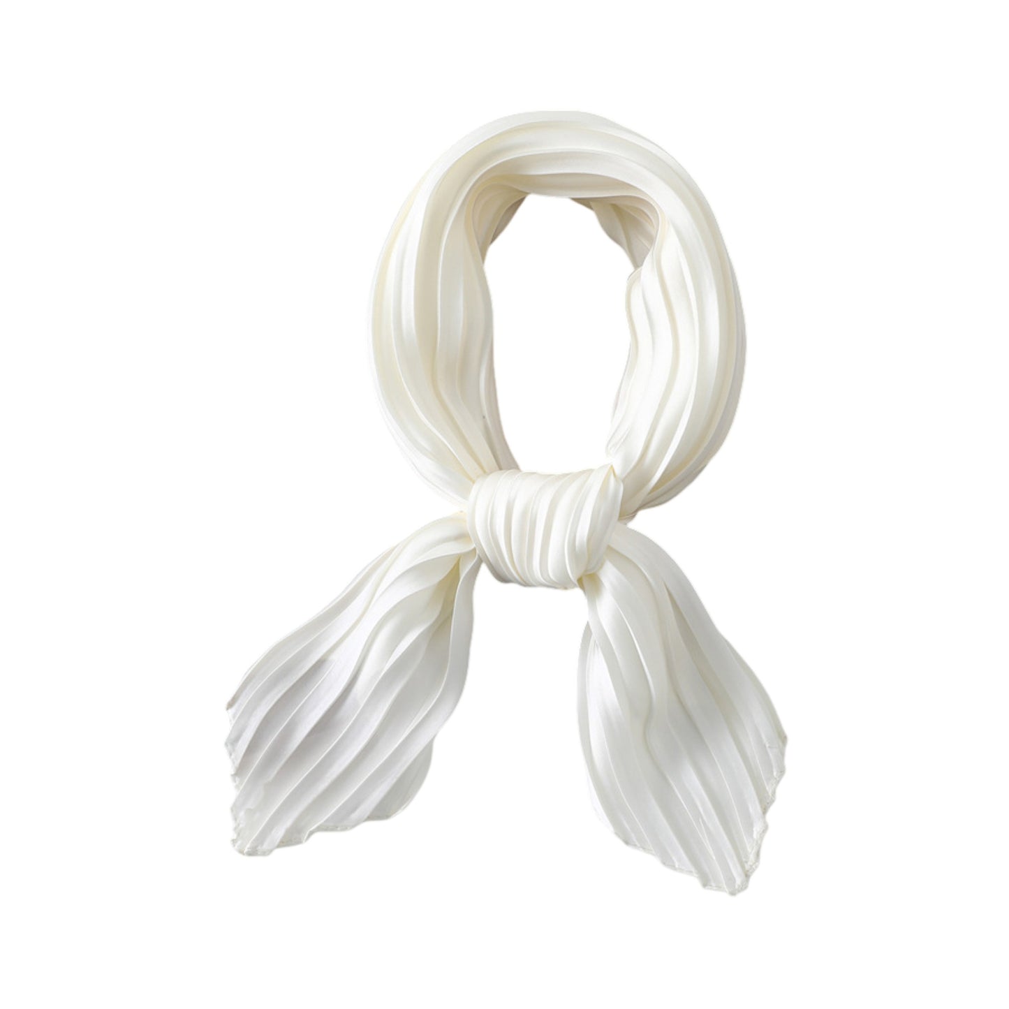 Womens Pleated Satin Scarf Soft Elegant Accessory 26.8¡Á21.6inches