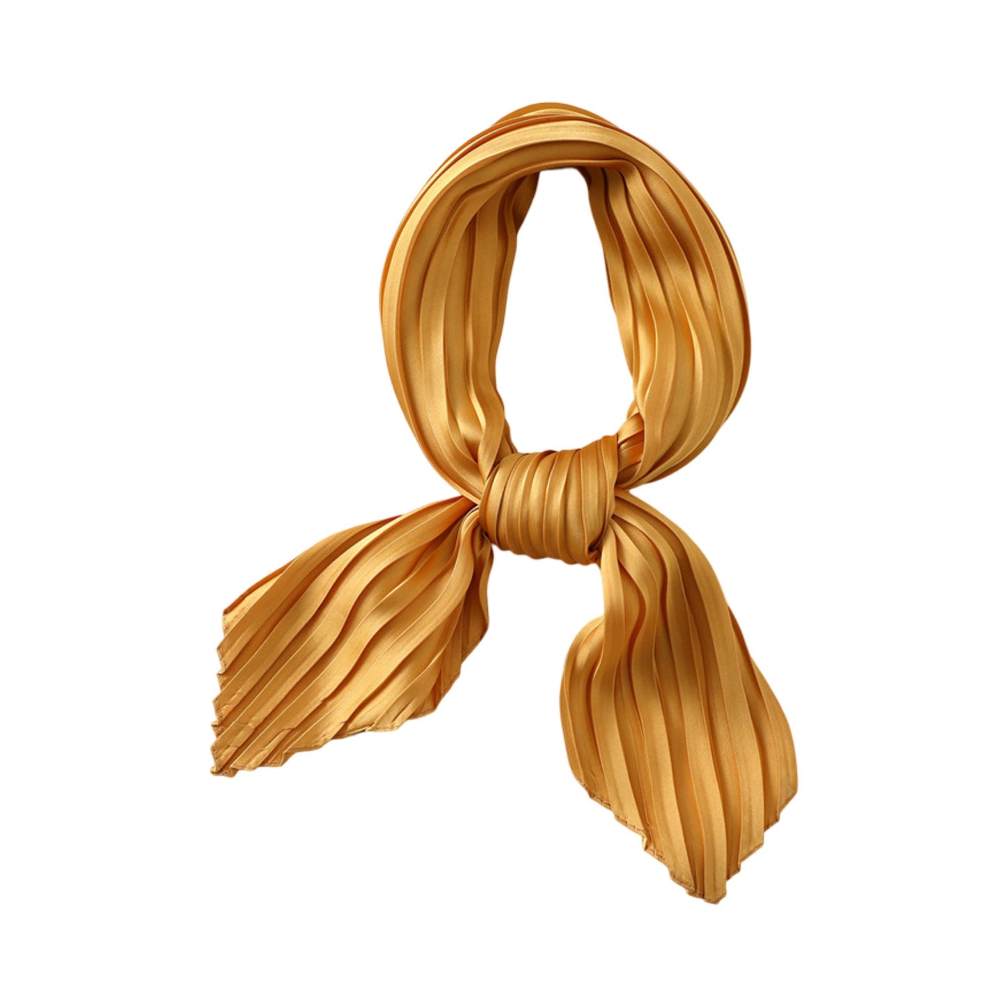Womens Pleated Satin Scarf Soft Elegant Accessory 26.8¡Á21.6inches