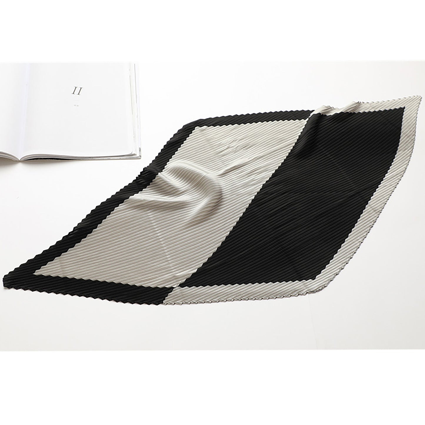 Womens Pleated Satin Scarf Soft Square Fashion Accessory 26.8¡Á21.6inches