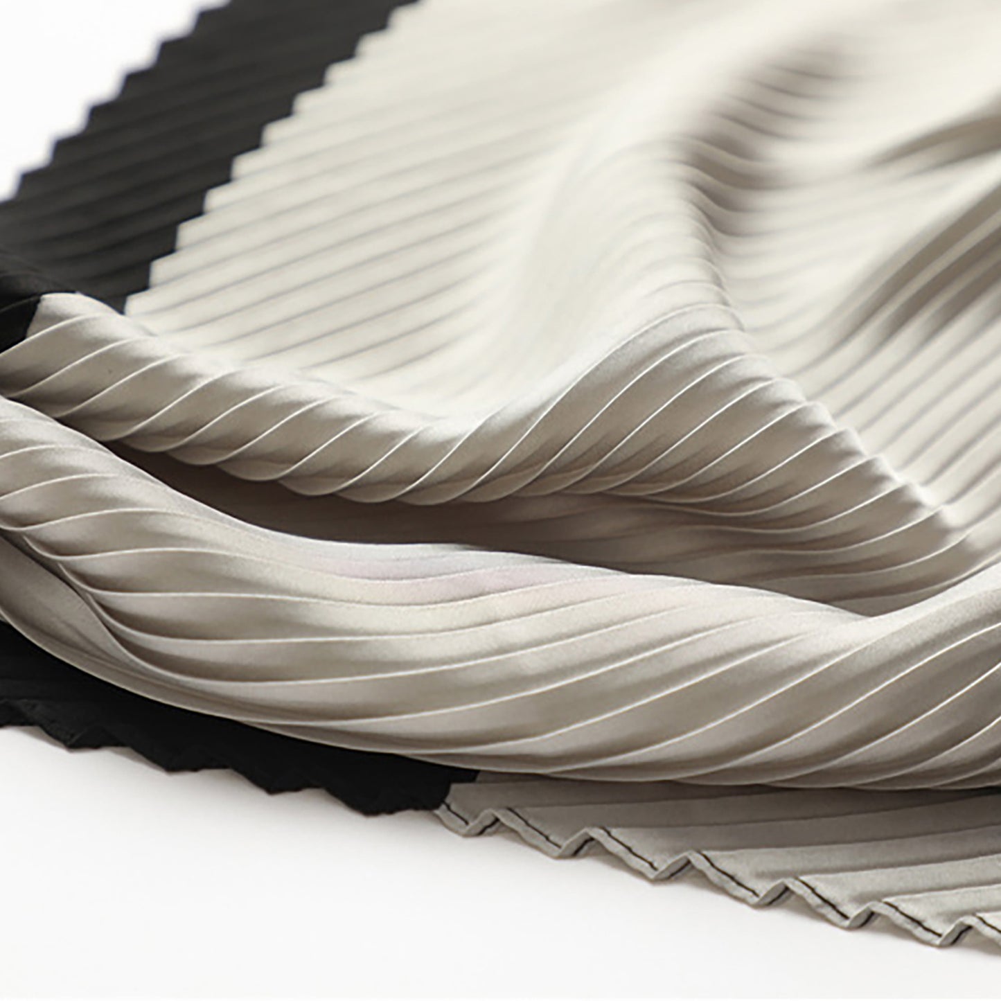 Womens Pleated Satin Scarf Soft Square Fashion Accessory 26.8¡Á21.6inches