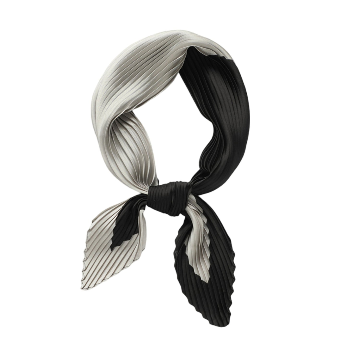 Womens Pleated Satin Scarf Soft Square Fashion Accessory 26.8¡Á21.6inches