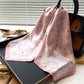 Womens Satin Square Scarf with Vintage Floral Print 27.5¡Á27.5inches