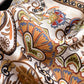 Satin Square Scarf with Vintage Paisley Floral Print 27.5¡Á27.5inches