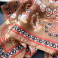 Satin Square Scarf with Vintage Paisley Floral Print 27.5¡Á27.5inches