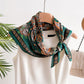 Satin Square Scarf with Vintage Paisley Floral Print 27.5¡Á27.5inches