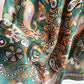 Satin Square Scarf with Vintage Paisley Floral Print 27.5¡Á27.5inches