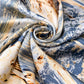 Womens Satin Square Scarf with Abstract Marble Print 35.4¡Á35.4inches