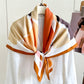 Womens Satin Square Scarf Abstract Color Block Print 35.4¡Á35.4inches