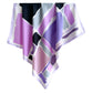 Womens Satin Square Scarf Abstract Color Block Print 35.4¡Á35.4inches