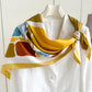 Womens Satin Square Scarf Abstract Color Block Print 35.4¡Á35.4inches