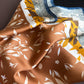 Satin Square Scarf with Botanical Print Soft Accessory 27.5¡Á27.5inches