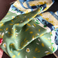 Satin Square Scarf with Botanical Print Soft Accessory 27.5¡Á27.5inches