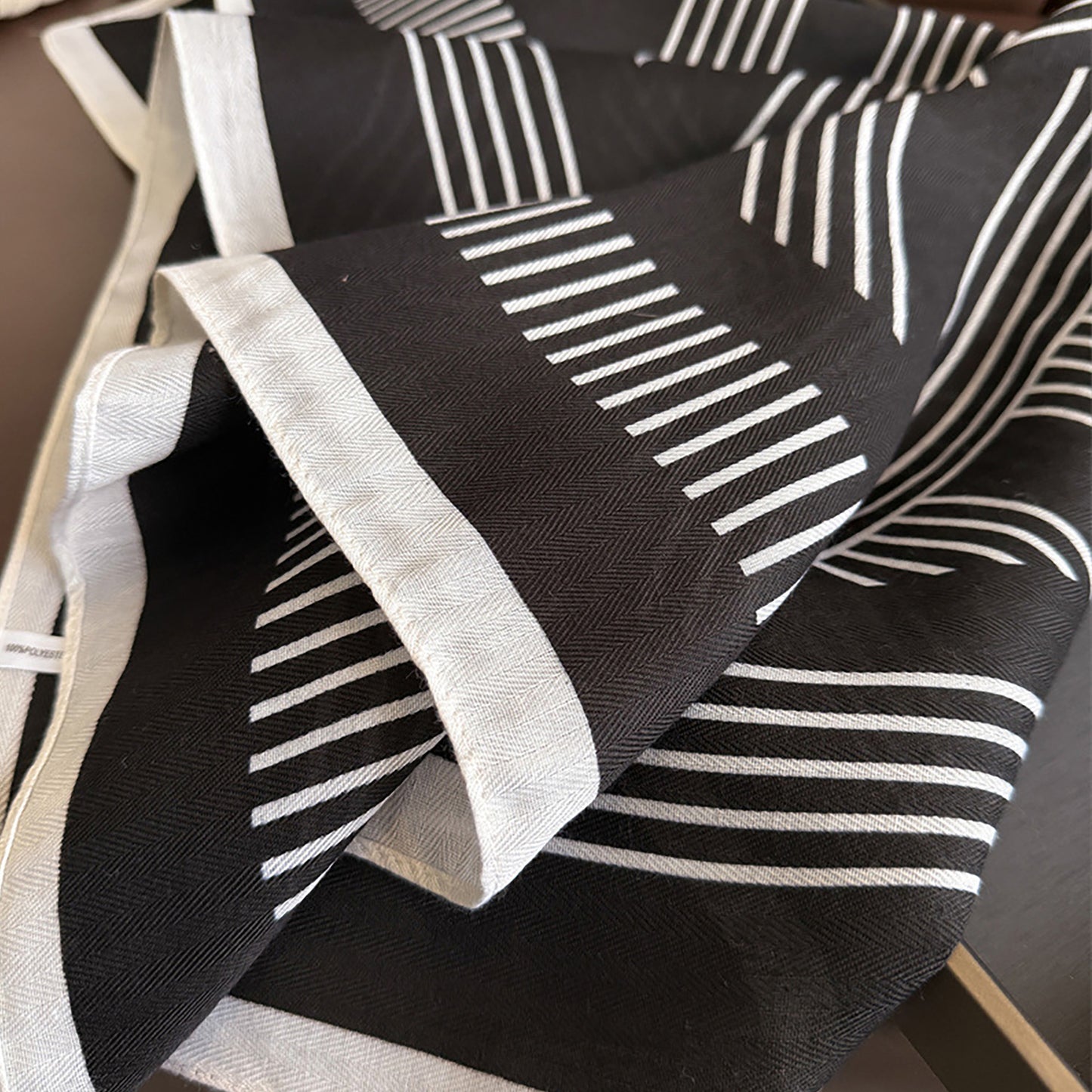 Womens Lightweight Square Scarf with Modern Linear Pattern 26.5¡Á26.5inches