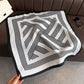 Womens Lightweight Square Scarf with Modern Linear Pattern 26.5¡Á26.5inches
