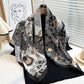 Womens Satin Square Scarf with Vintage Floral Print 35.4¡Á35.4inches