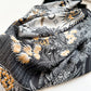 Womens Satin Square Scarf with Vintage Floral Print 35.4¡Á35.4inches