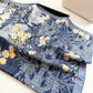 Womens Satin Square Scarf with Vintage Floral Print 35.4¡Á35.4inches