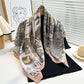 Womens Satin Square Scarf with Vintage Floral Print 35.4¡Á35.4inches
