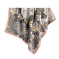 Womens Satin Square Scarf with Vintage Floral Print 35.4¡Á35.4inches